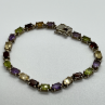 925 Sterling Silver Tourmalines Bracelet