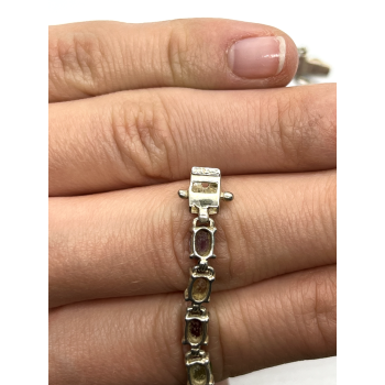 925 STERLING SILVER TOURMALINES BRACELET