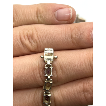 925 STERLING SILVER TOURMALINES BRACELET