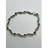 925 STERLING SILVER AGATE & MARCASITE BRACELET