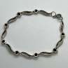 925 Sterling Silver Agate & Marcasite Bracelet