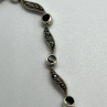 925 Sterling Silver Agate & Marcasite Bracelet