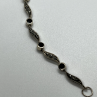 925 Sterling Silver Agate & Marcasite Bracelet