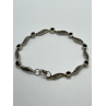 925 STERLING SILVER AGATE & MARCASITE BRACELET