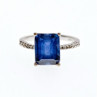 925 Sterling Silver Sapphire Ring Size 8