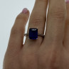 925 Sterling Silver Sapphire Ring Size 8