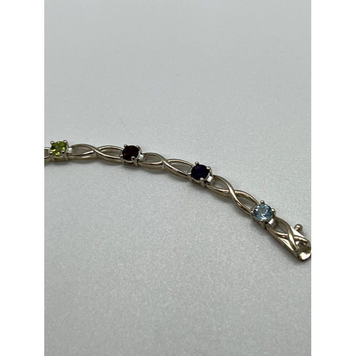 925 STERLING SILVER TOURMALINES BRACELET
