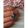 925 Sterling Silver Turquoise Pendant Length 1.1 In