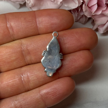 925 Sterling Silver Turquoise Pendant Length 1.1 In
