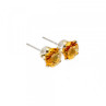925 Sterling Silver Citrine Stud Earrings