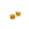 925 Sterling Silver Citrine Stud Earrings