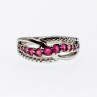 925 Sterling Silver Pink Spinel Ring Size 7.25