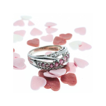 925 Sterling Silver Pink Spinel Ring Size 7.25