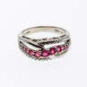 925 Sterling Silver Pink Spinel Ring Size 7.25