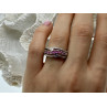 925 Sterling Silver Pink Spinel Ring Size 7.25