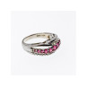 925 Sterling Silver Pink Spinel Ring Size 7.25