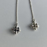 925 Sterling Silver Marcasites Threader Earrings