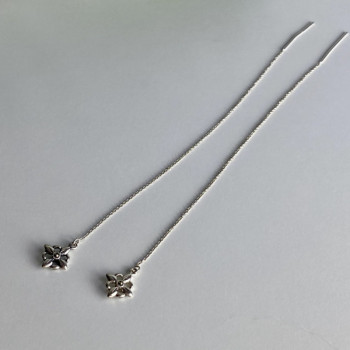 925 Sterling Silver Marcasites Threader Earrings
