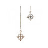 925 Sterling Silver Marcasites Threader Earrings