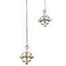 925 Sterling Silver Marcasites Threader Earrings