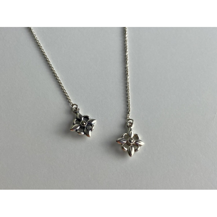 925 Sterling Silver Marcasites Threader Earrings