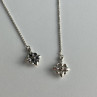 925 Sterling Silver Marcasites Threader Earrings