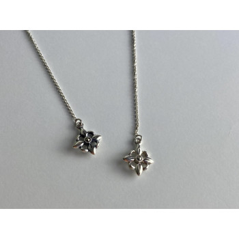 925 Sterling Silver Marcasites Threader Earrings