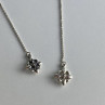 925 Sterling Silver Marcasites Threader Earrings