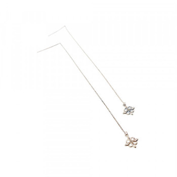 925 Sterling Silver Marcasites Threader Earrings