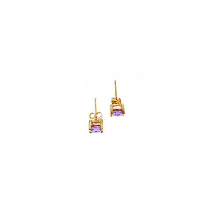 10K YELLOW GOLD AMETHYST EARRINGS