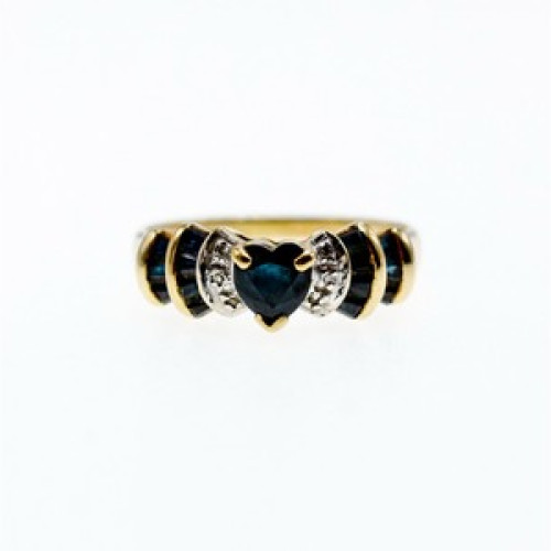 10K Yellow Gold Sapphires & Diamonds 