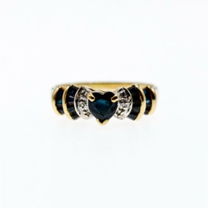 10K Yellow Gold Sapphires & Diamonds 