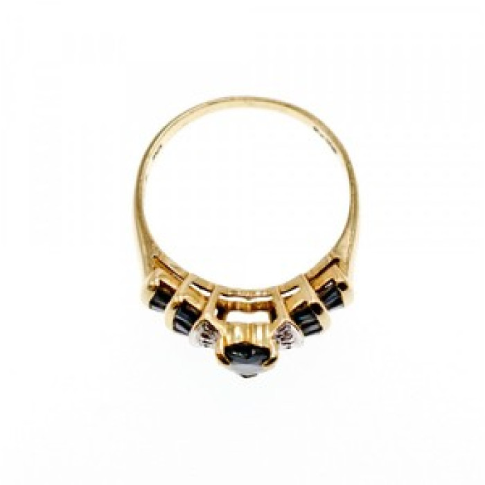 10K Yellow Gold Sapphires & Diamonds 