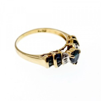 10K Yellow Gold Sapphires & Diamonds 