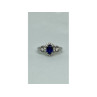 925 Sterling Silver Blue & White Sapphire 