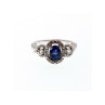 925 Sterling Silver Blue & White Sapphire 