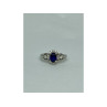 925 Sterling Silver Blue & White Sapphire 