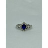 925 Sterling Silver Blue & White Sapphire 