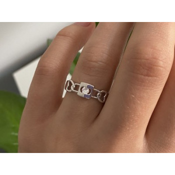 925 Sterling Silver CZ Ring Size 8