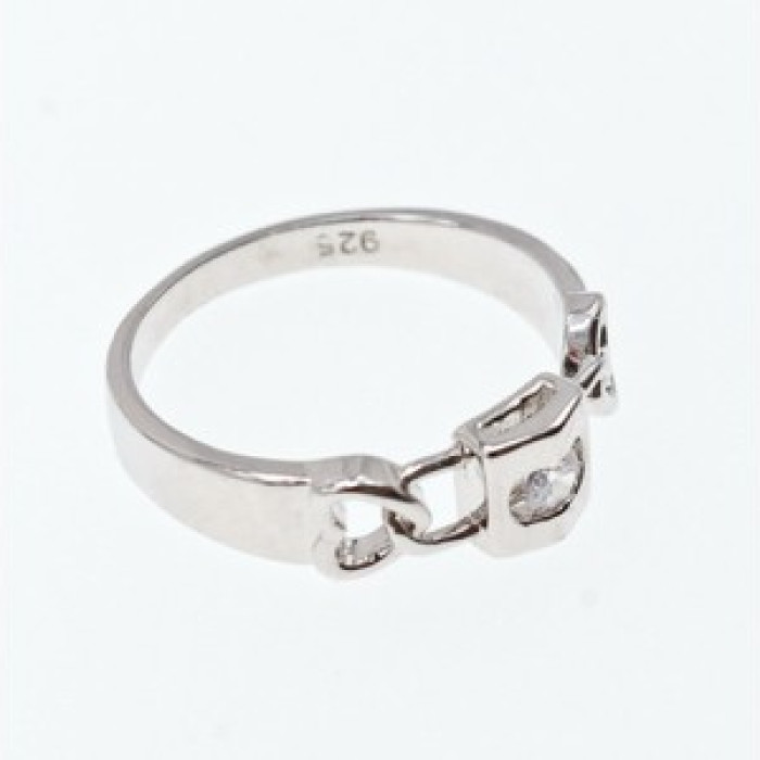 925 Sterling Silver CZ Ring Size 8