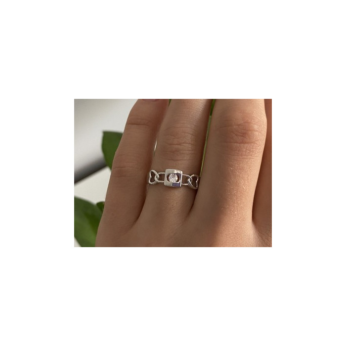 925 Sterling Silver CZ Ring Size 8