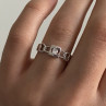 925 Sterling Silver CZ Ring Size 8