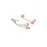 925 Sterling Silver Pink CZ Earrings