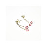 925 Sterling Silver Pink CZ Earrings