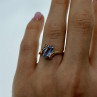 10K Yellow Gold Topaz & Diamonds Ring Size 6.5