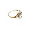 10K YELLOW GOLD TOPAZ & DIAMONDS RING SIZE 6.5