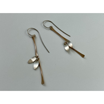 925 Sterling Silver Copper Plated Original Disign Earrings Usa