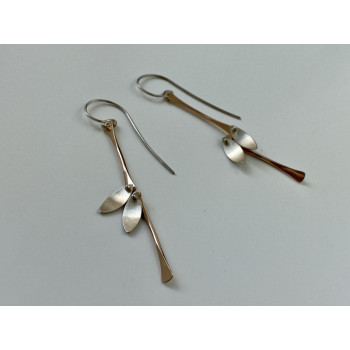 925 Sterling Silver Copper Plated Original Disign Earrings Usa