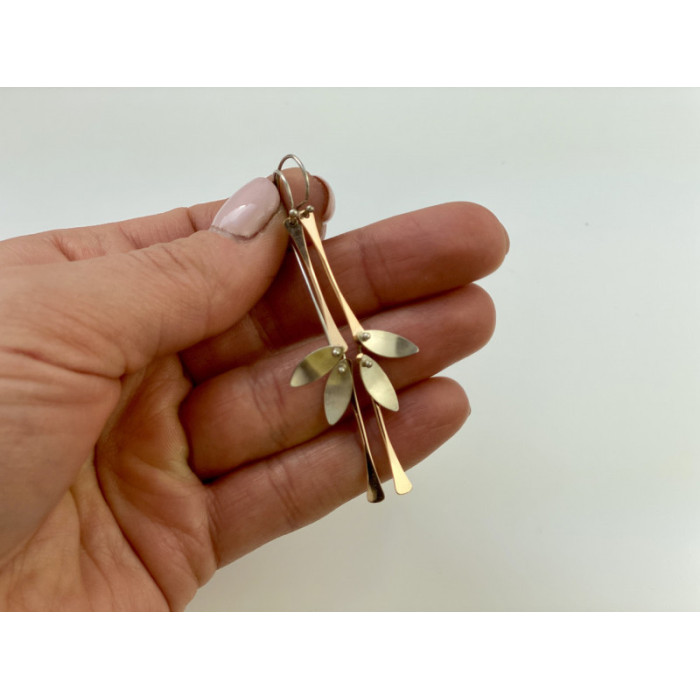 925 Sterling Silver Copper Plated Original Disign Earrings Usa