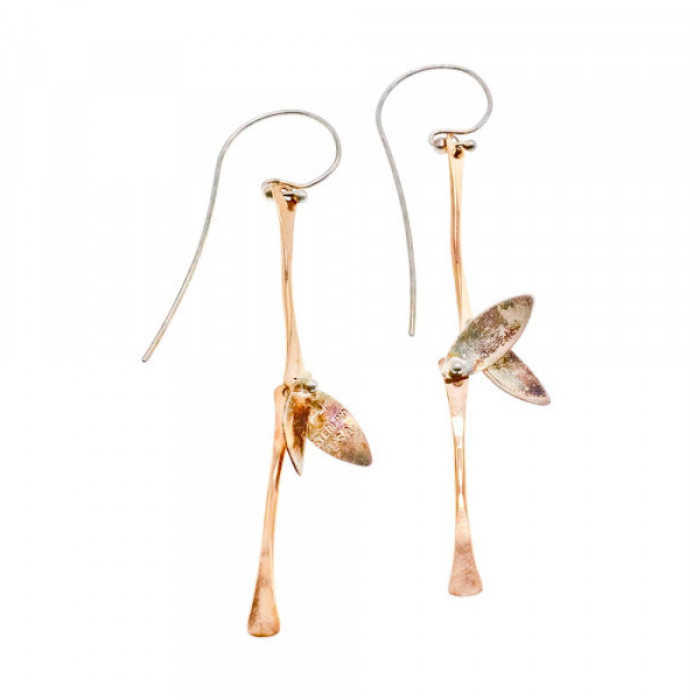 925 Sterling Silver Copper Plated Original Disign Earrings USA